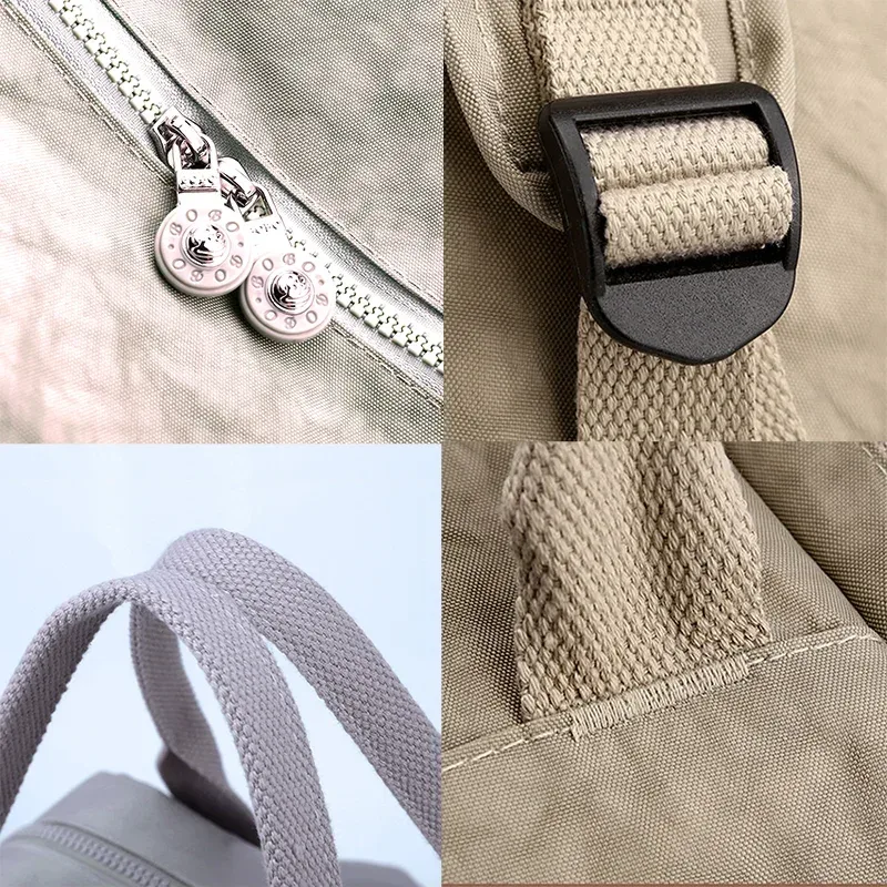 mode femme sac à dos imperméable en nylon poignée souple solide multi-poches voyage fermeture éclair feminina sacs d'école sac à dos pour ordinateur portable