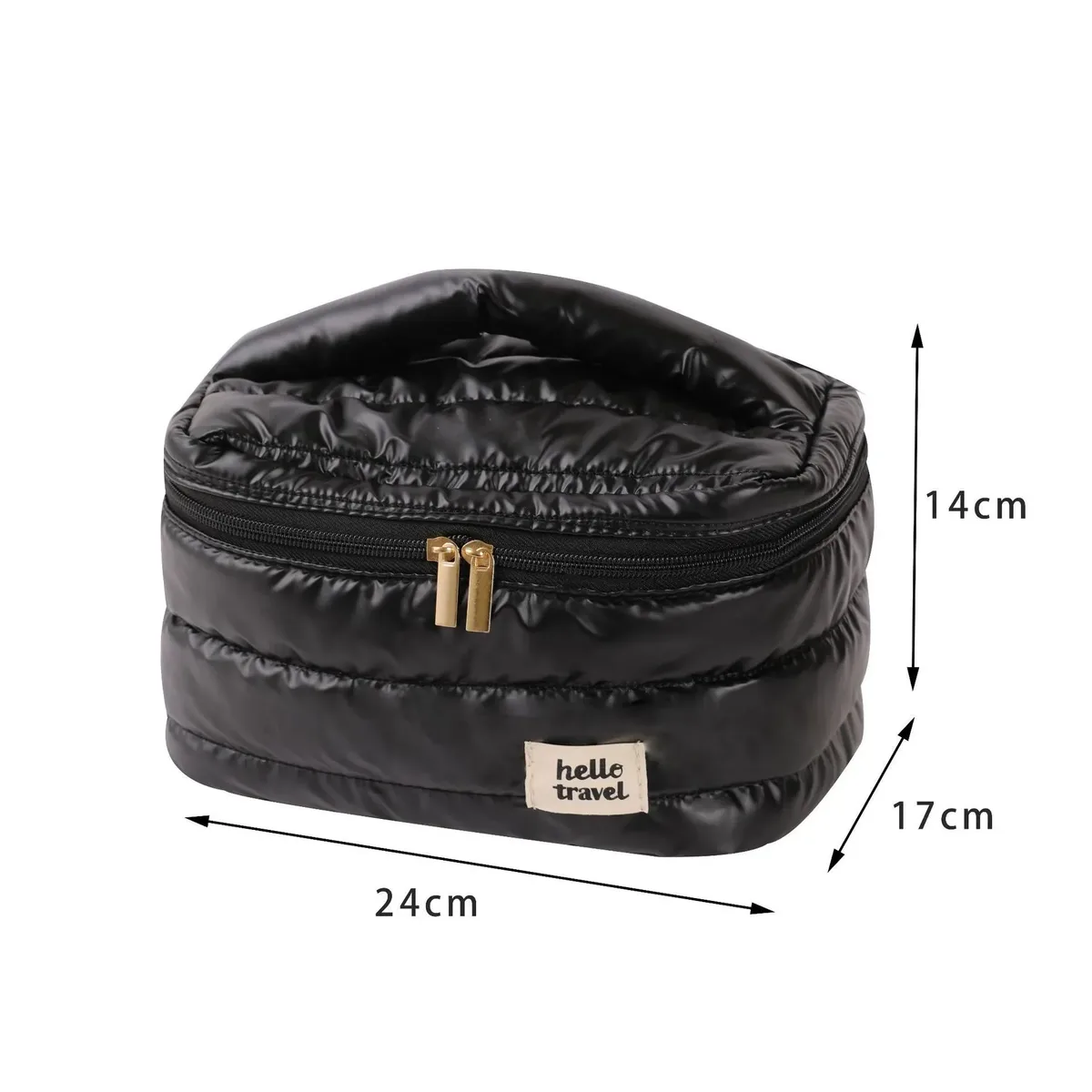 trousse de maquillage de voyage de grande capacité, sac à cosmétiques multifonctionnel portable à la mode, sac de rangement de toilette étanche