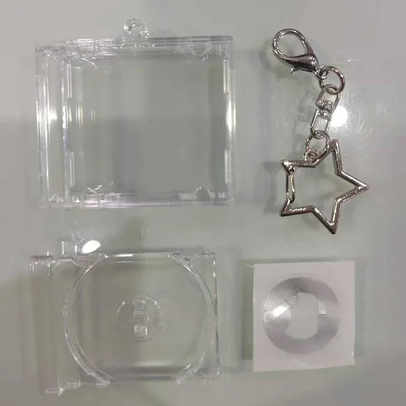 mini fonction nfc étui pour disque cd porte-clés sac charme idole album commémoratif bricolage sac à dos périphérique 1 pièce