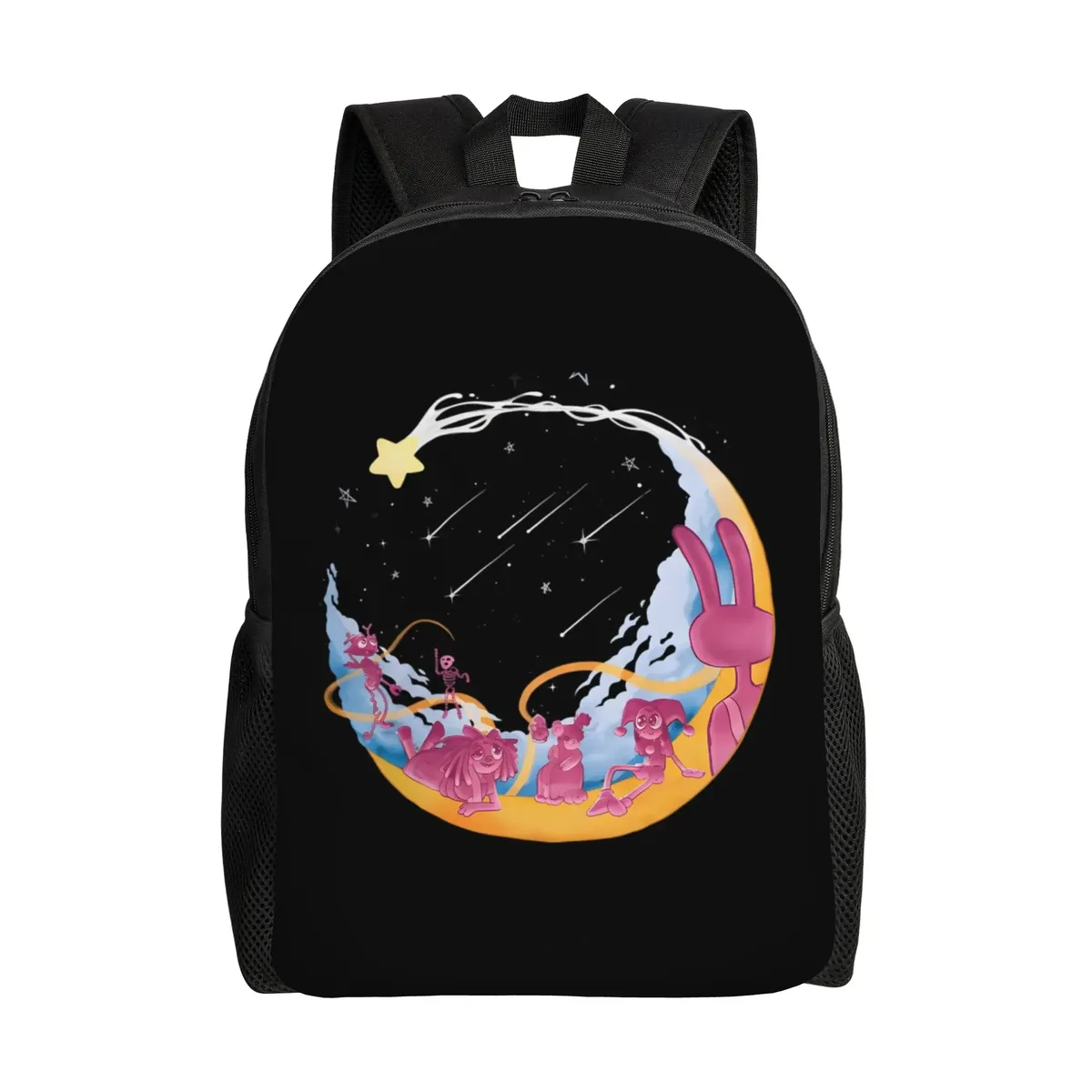 sac à dos jax cartoon digitals circus pour femmes, sac d'école classique pour étudiants, sac à dos pour ordinateur portable, sac à bandoulière de voyage pour enfants