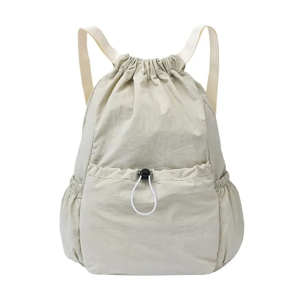 sac à dos léger à cordon de serrage, pliable, style coréen, grande capacité, sac à dos décontracté pour les déplacements en plein air, sac à bandoulière de voyage