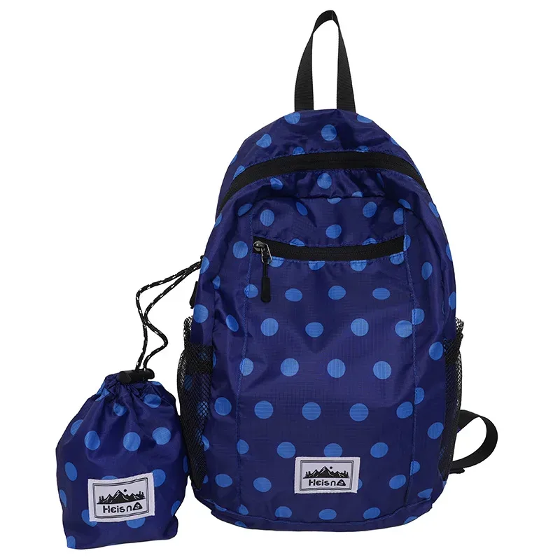 sac à dos décontracté à pois pour femme, idéal pour les voyages, le sport en plein air, l'escalade, le transport quotidien et les loisirs