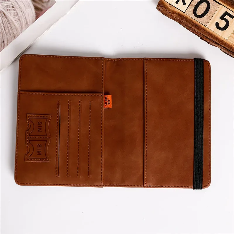 portefeuille en cuir pu pour hommes, porte-passeport de voyage, porte-cartes, accessoires de voyage, porte-passeport, porte-cartes de visite