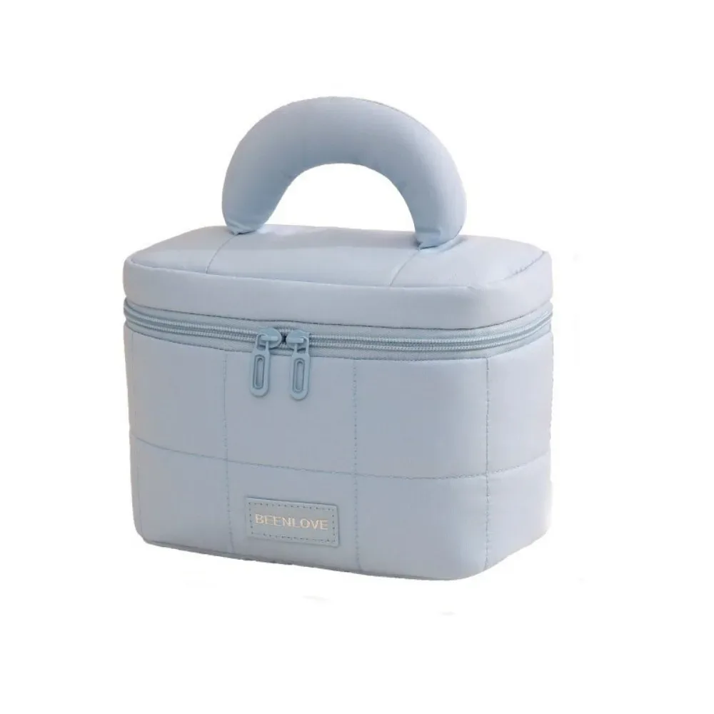 sac à cosmétiques de grande capacité pour femmes, sac de toilette de voyage multi-poches, étui à cosmétiques imperméable de couleur unie
