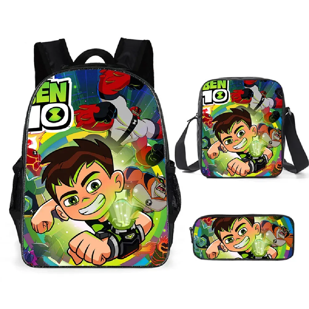 sac à dos hacker pour adolescents ben 10, sac à dos pour étudiants, sac à dos de dessin animé, sac à bandoulière pour stylos