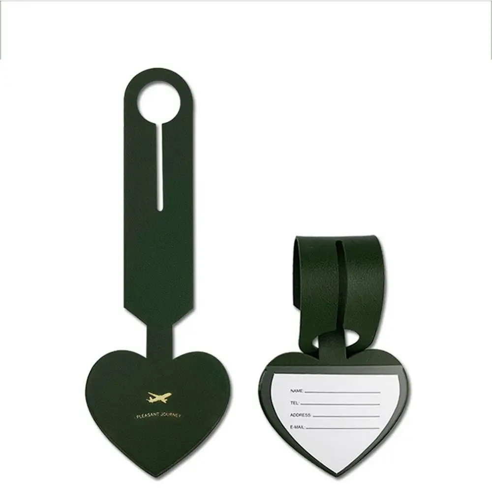 étiquette de valise d'avion en forme d'amour, étiquette de bagage en pu, accessoires de voyage, étiquette d'adresse, étiquettes de nom de bagage, carte d'embarquement