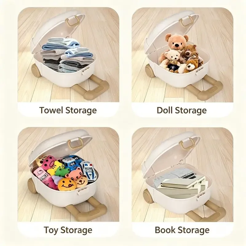 mini valise à roulettes mignonne pour enfants, coque épaisse durable, grande capacité pour le voyage des enfants, le rangement des jouets, des collations et des articles quotidien