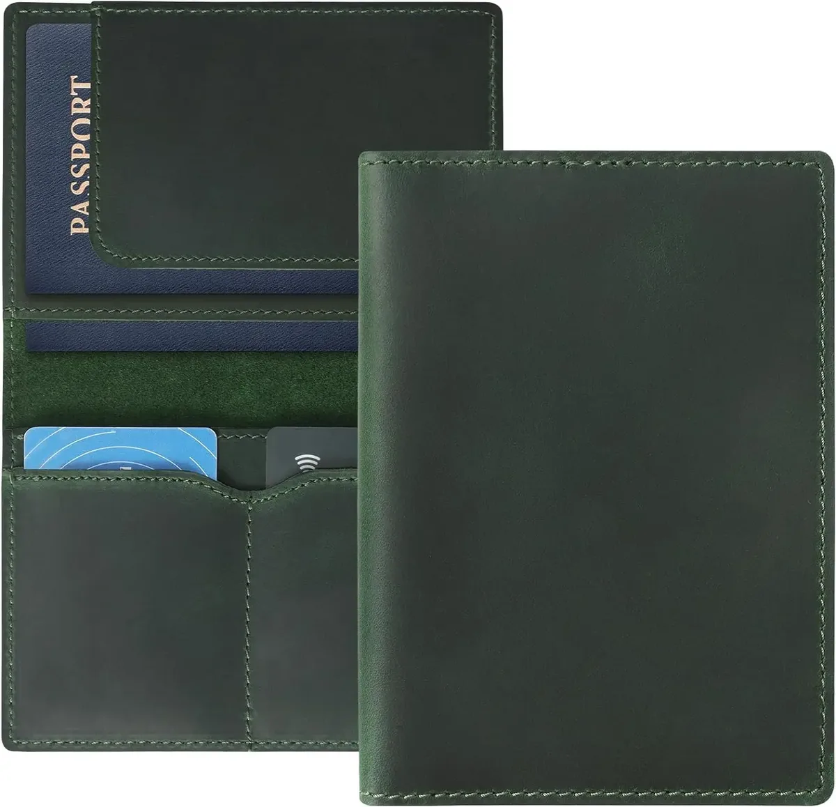 aiguoniu porte-passeport en cuir portefeuille de voyage housse pour hommes et femmes en cuir documents de voyage organisateur protecteur