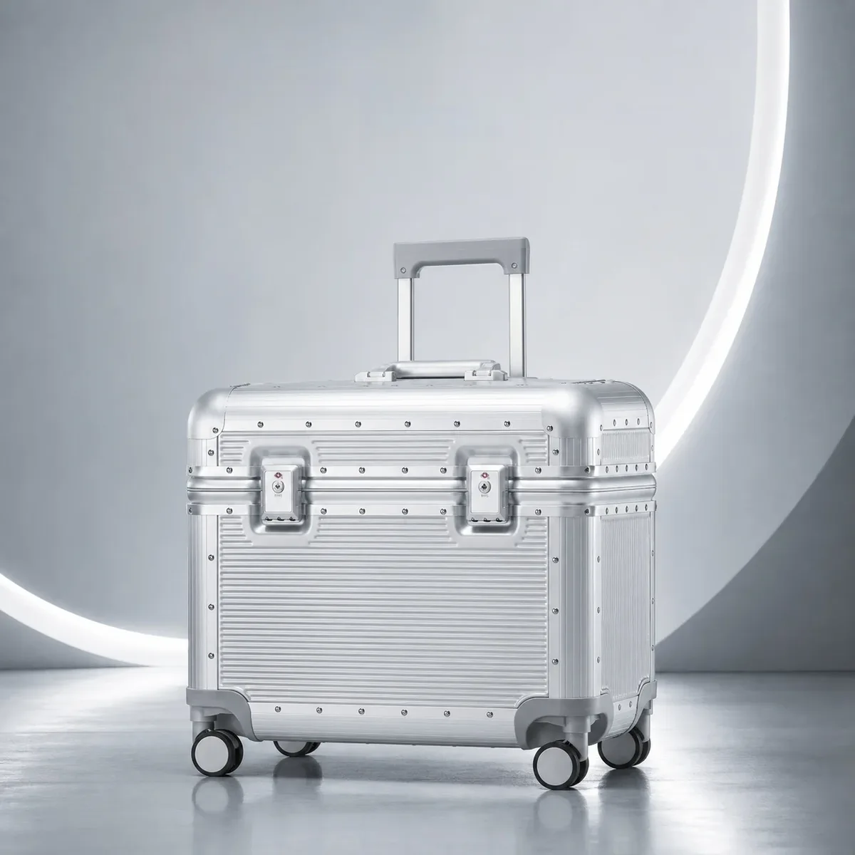 valise à roulettes bunnyfly 20 pouces avec cadre en aluminium, poignée rigide, serrure tsa, petite valise cabine pour appareil photo et photographie