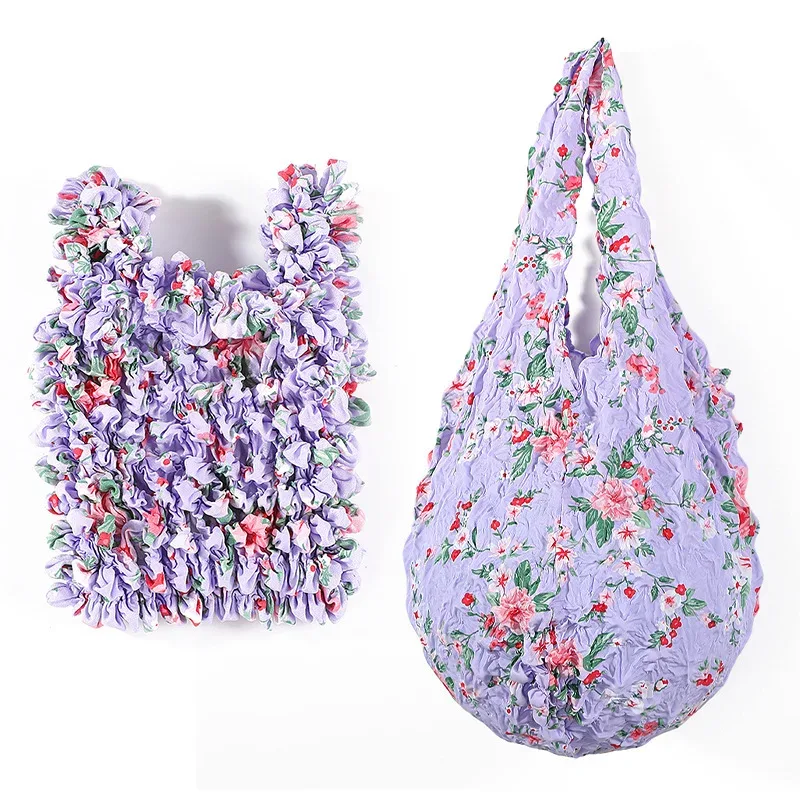 nouveau sac fourre-tout élastique réutilisable mini 1 pièce, grande capacité, sac à bandoulière portable, sac de rangement