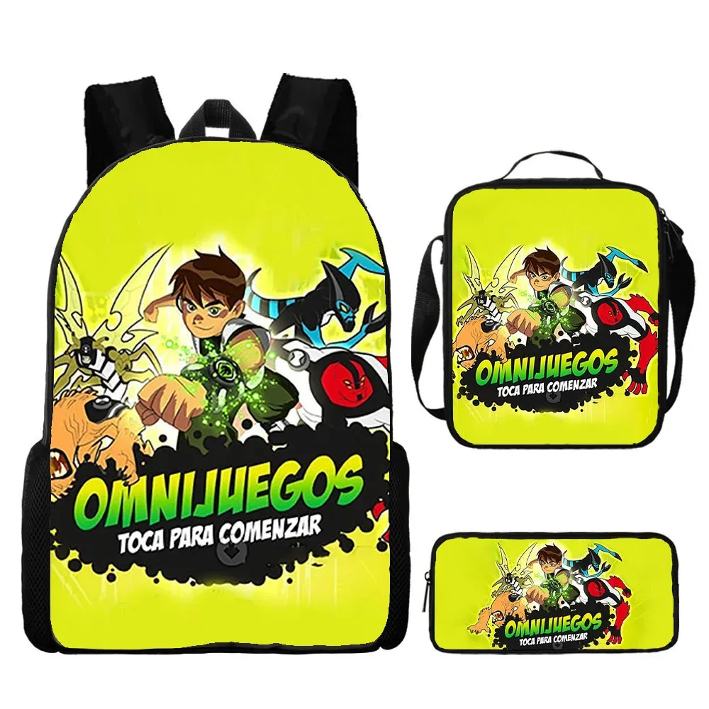 sac à dos hacker pour adolescents ben 10, sac à dos pour étudiants, sac à dos de dessin animé, sac à bandoulière pour stylos