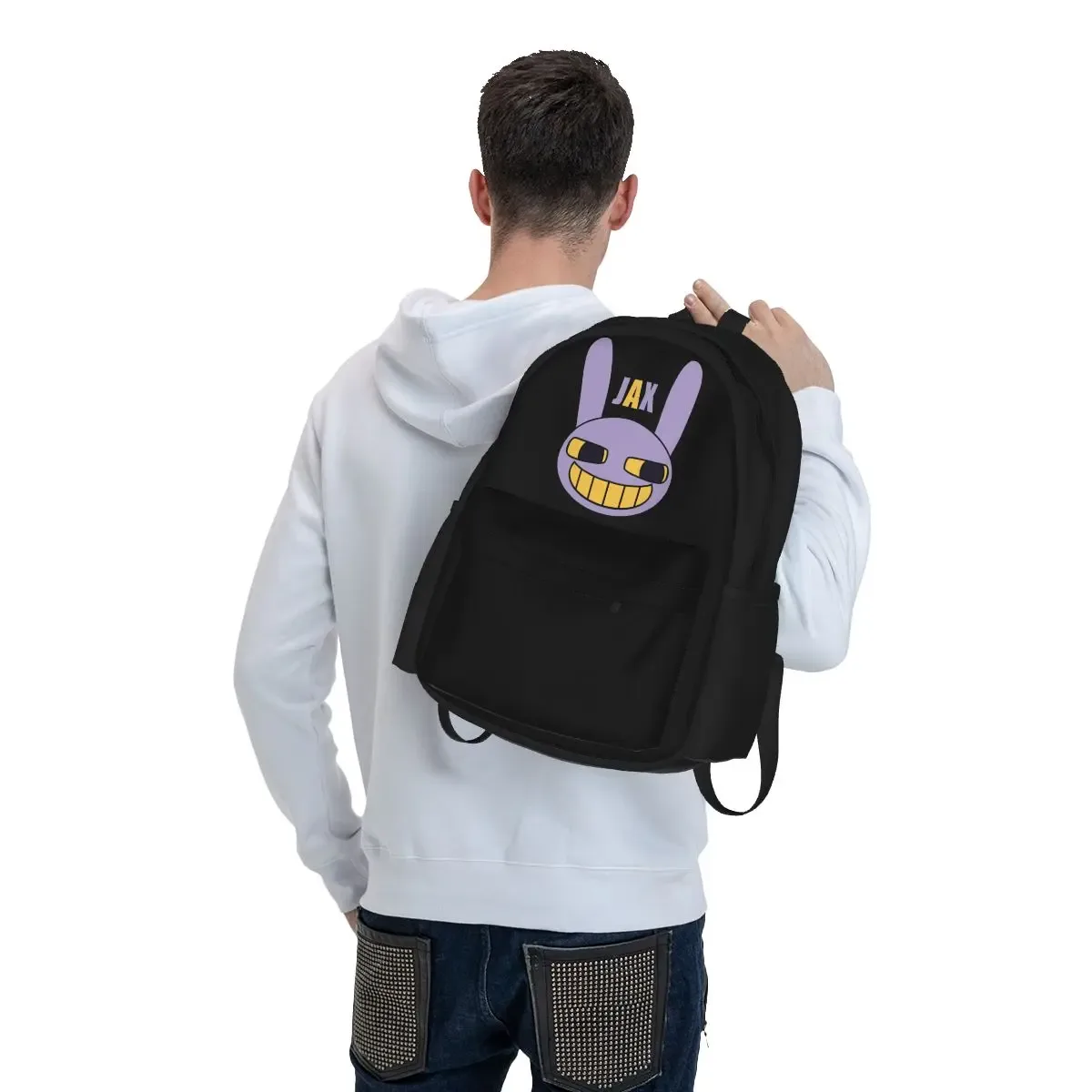 jax avec nom (le incroyable cirque numérique) sacs à dos garçons filles bookbag enfants sacs d'école voyage sac à dos sac à bandoulière