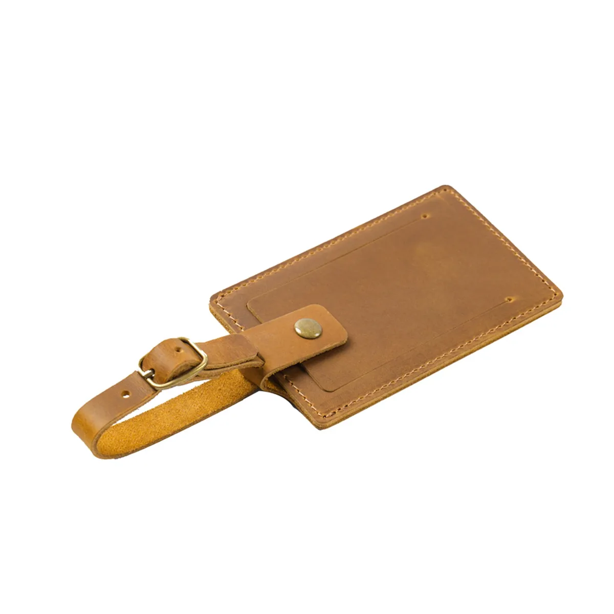 étiquette de bagage en cuir vintage, étiquette de voyage en cuir pleine fleur de qualité supérieure, cadeau créatif pour les voyageurs, 11x7x5cm 40g