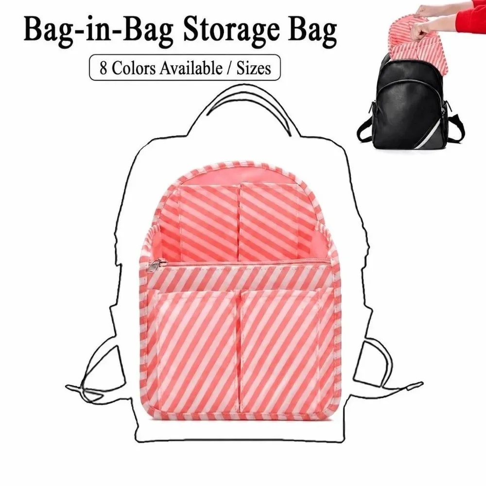 sac de rangement multi-poches pour sac à dos, doublure intérieure multifonctionnelle, organisateur de compartiments, sac de tri.