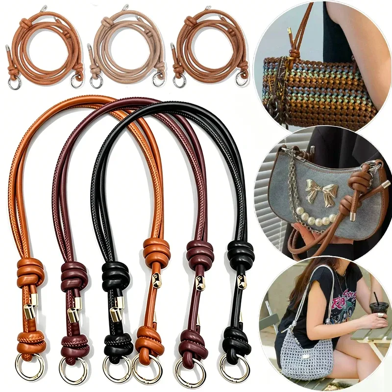 sangles de sac à bandoulière réglables en cuir pu de 80-150 cm avec porte-clés rond pour femmes, accessoires de remplacement pour sacs bandoulière
