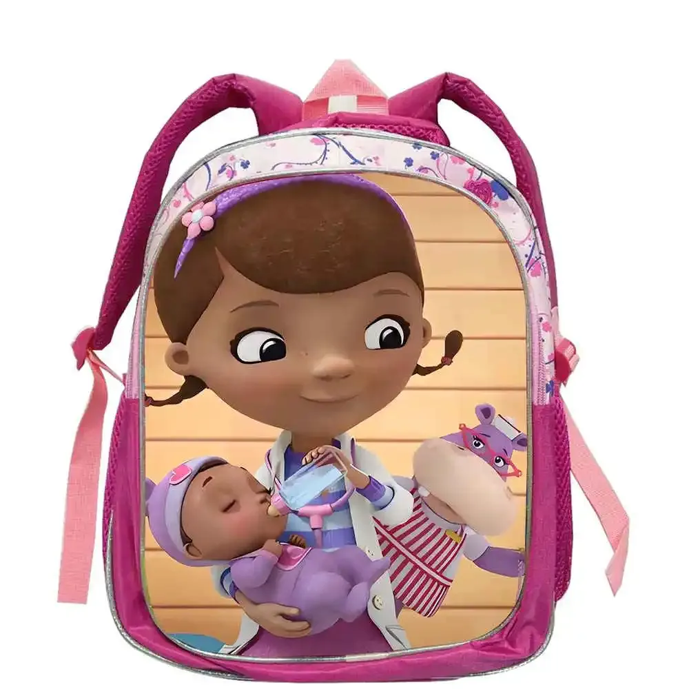 sac à dos d'école doc mcstuffins pour garçons et filles, 12 pouces, sac à dos pour élèves de maternelle, sac à dos à la mode pour étudiants, mochila