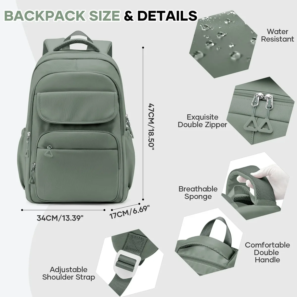 sacs à dos pour ordinateur portable 15,6 pouces, cartable d'école primaire pour filles et garçons du premier cycle du secondaire, grands sacs à livres pour adolescents