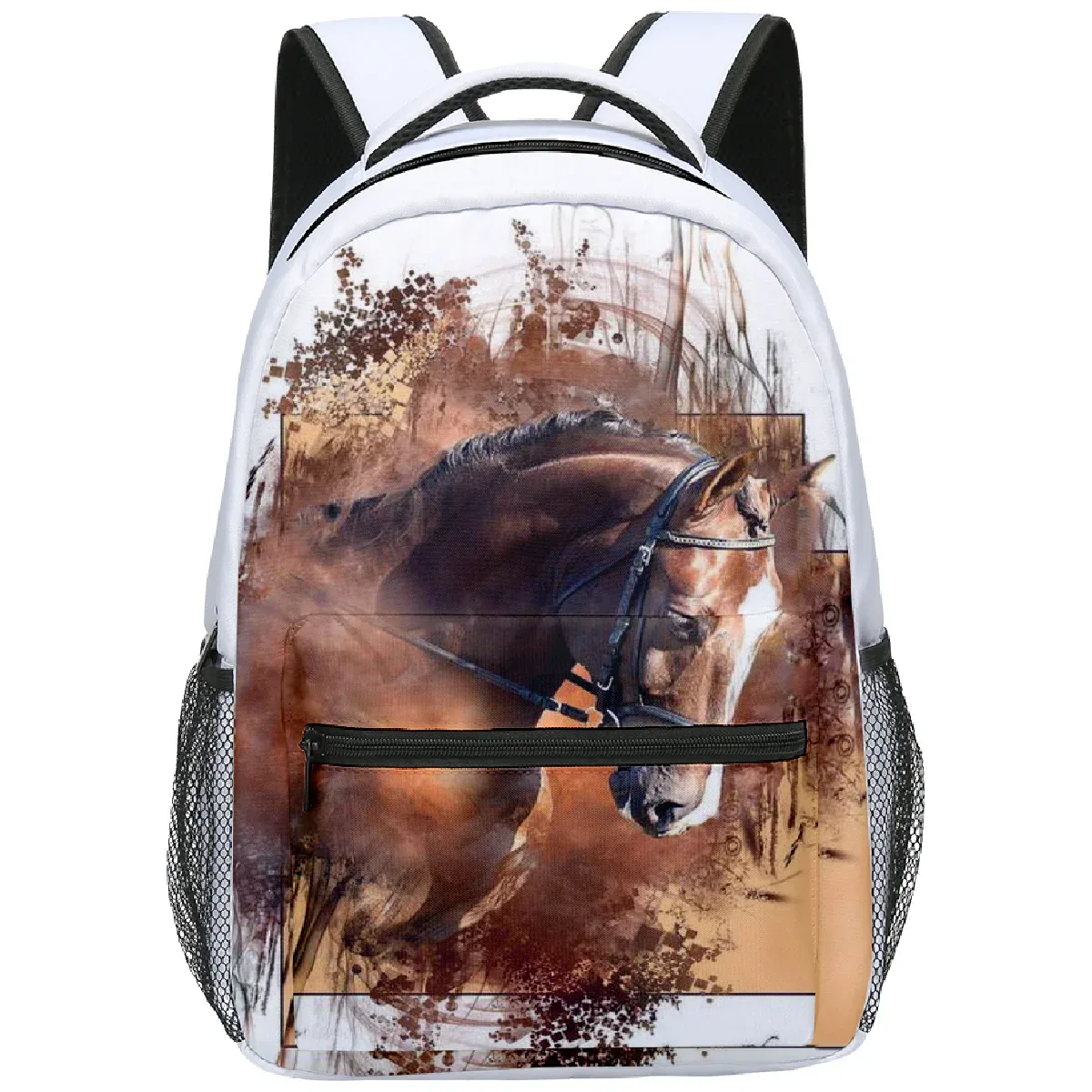 chimpopméthanol-sac à dos étanche pour étudiant, sac à dos pour ordinateur portable, impression 3d, oxford, cheval, licorne, voyage, garçons, filles, nouveauté