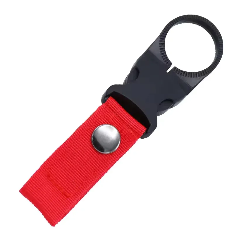support de bouteille d'eau en sangle avec mousqueton d'escalade, crochets de suspension pour sac à dos, clip multifonctionnel en nylon pour bouteille d'eau