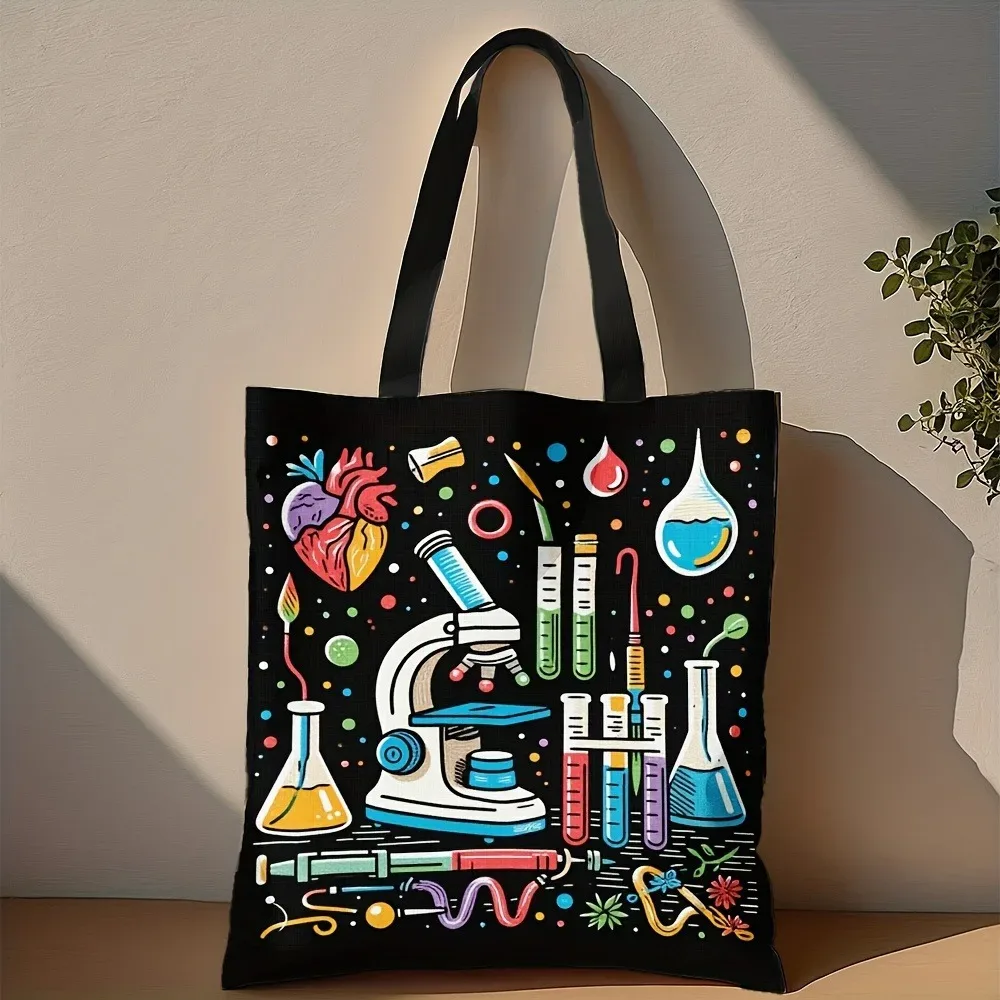sac fourre-tout sur le thème de l'adn, sac à main pour les trajets quotidiens, avec adn, cadeau scientifique pour les sorties décontractées, sac à bandoulière pour usage quotidien, 1 pièce