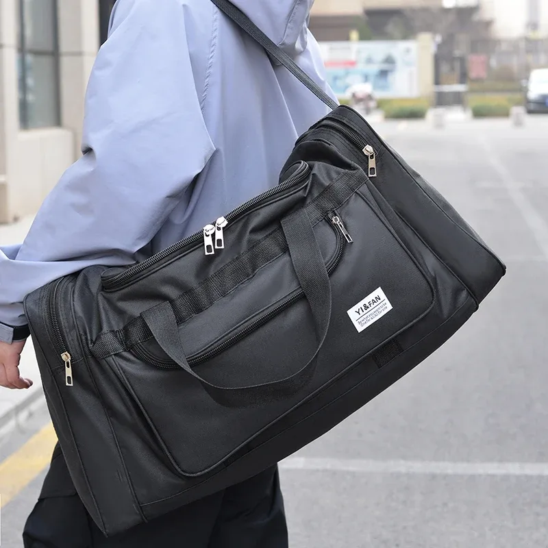 sac de sport multi-poches à bandoulière, sac de voyage, 1 pièce