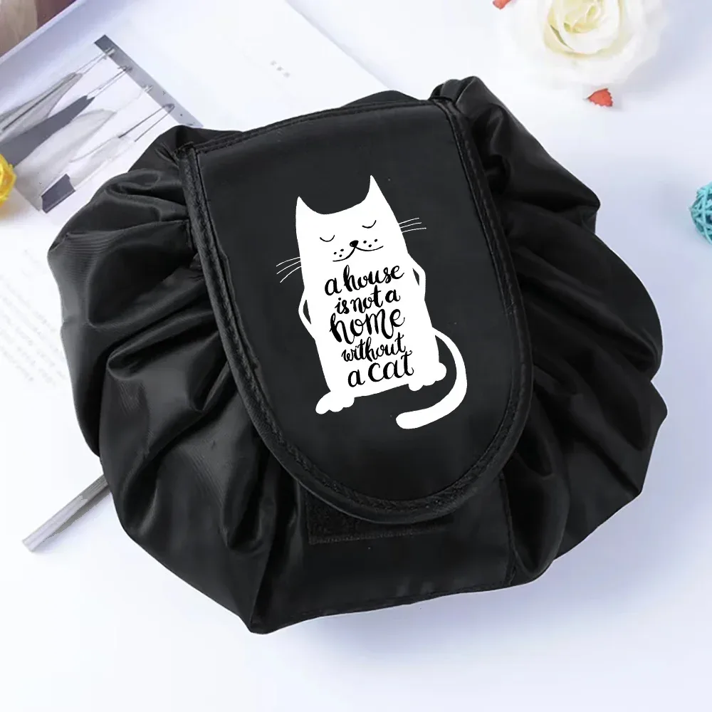 sac de rangement portable étanche pour cosmétiques, sac paresseux de proximité wstring, poudres de maquillage magiques, grande capacité, trousse de beauté de toilette de voyage
