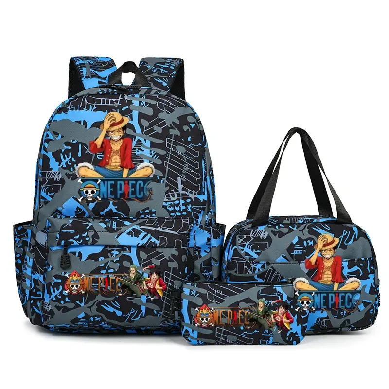 sacs à dos one piece pour étudiants, sacs d'école pour adolescents, hommes et femmes, sac fourre-tout, pochette, sacs à dos en nylon, sacs de voyage
