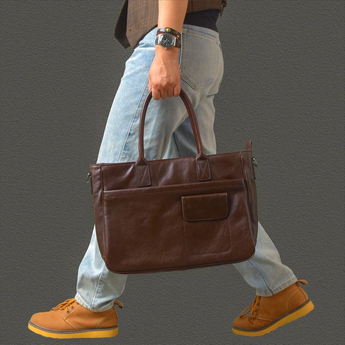PNDME – porte-documents vintage en cuir de vache de première qualité pour hommes, sac à main de luxe en cuir véritable fait à la main, sac messager