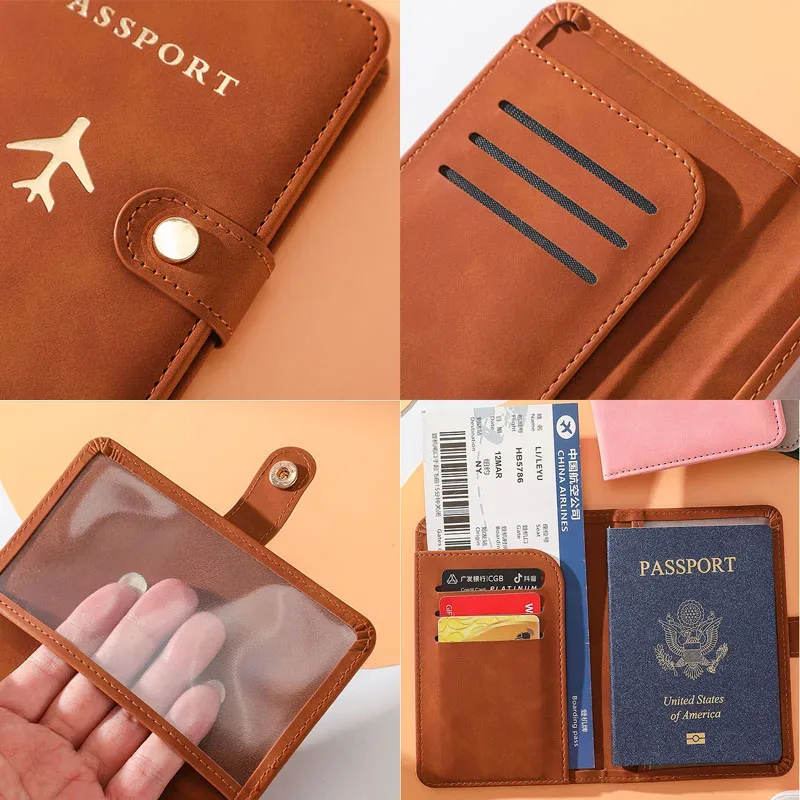 porte-passeport de voyage pour hommes et femmes, organiseur essentiel pour cartes de crédit, étui de rangement - accessoires de voyage compacts