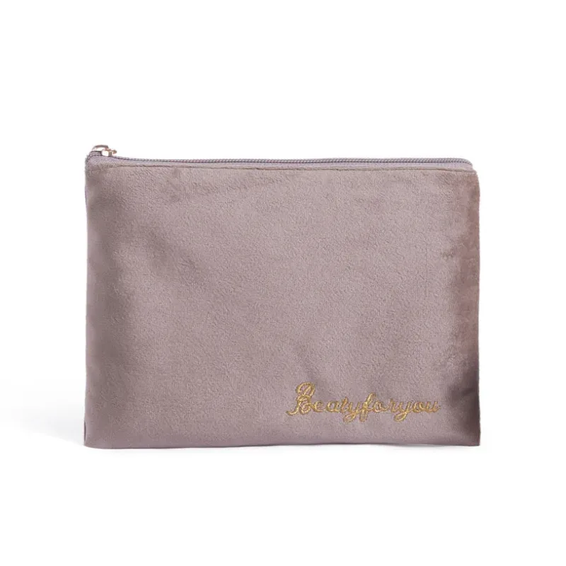 sac de rangement de maquillage en velours doux pour femme, trousse de toilette pour coussinets, trousse de maquillage de voyage gt, trousse de beauté pour évaluateurs