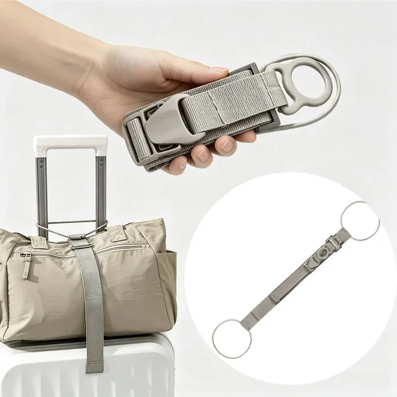 Sangle de bagage réglable pour valise, connecteur de bagage portable, support de sac à main pour poignée de chariot