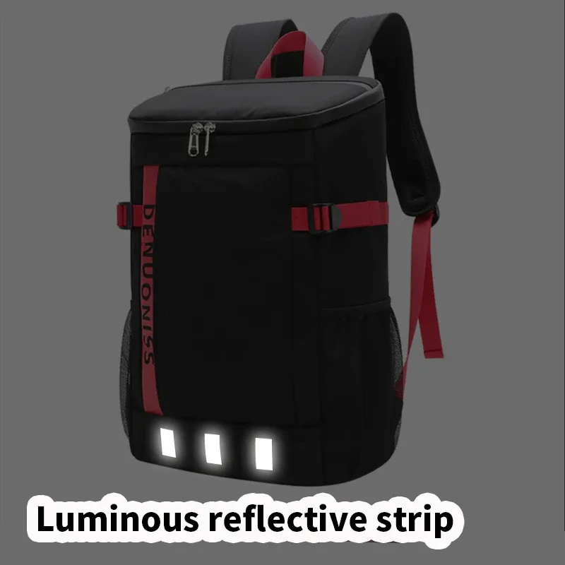 denuoniss dernier grand sac isotherme sac à dos bande réfléchissante conception camping réfrigérateur sac isolé sac thermique pour voyage