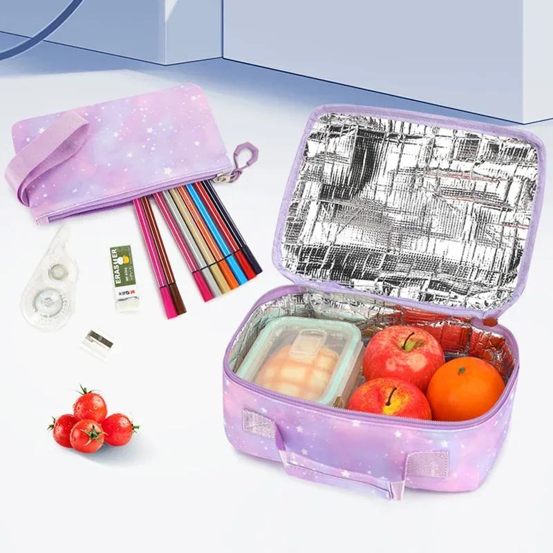 ensemble de sac à dos 3 pièces à motif papillon pour fille, sac d'école pour étudiant avec pochette fourre-tout, sacs à livres imperméables, ensemble de cartable de rêve kawaii
