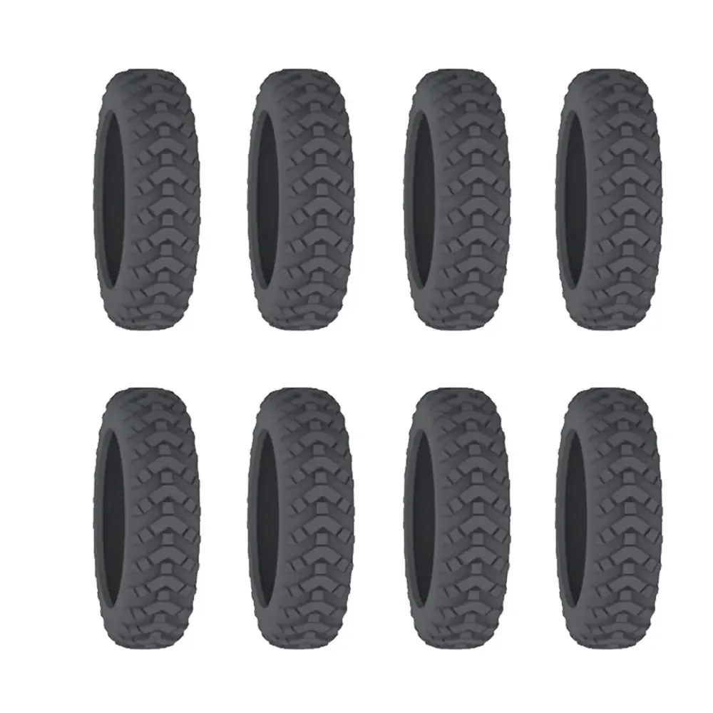 chaussures de roulette de bagage de voyage en silicone, son silencieux, pièces de valise, essieux, housse de protection de roues, ensemble de 8 pièces