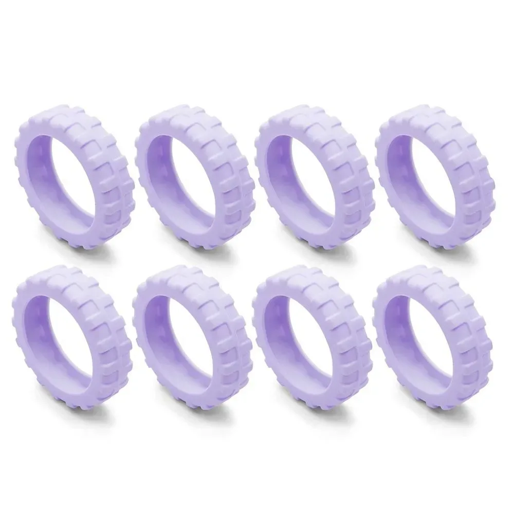 8 pièces/ensemble housse de protection de roues de valise en silicone avec son silencieux pièces de valise essieux protecteur de roues de bagages pour bagages