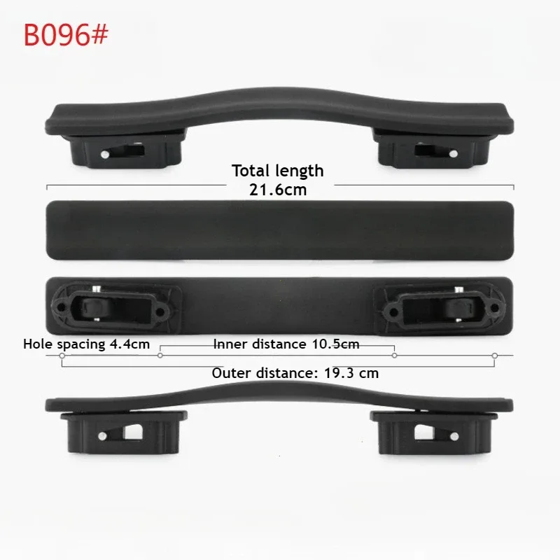 1 pièce sangle de rechange en plastique pour valise, poignée flexible de remplacement pour accessoires de sac de voyage noir