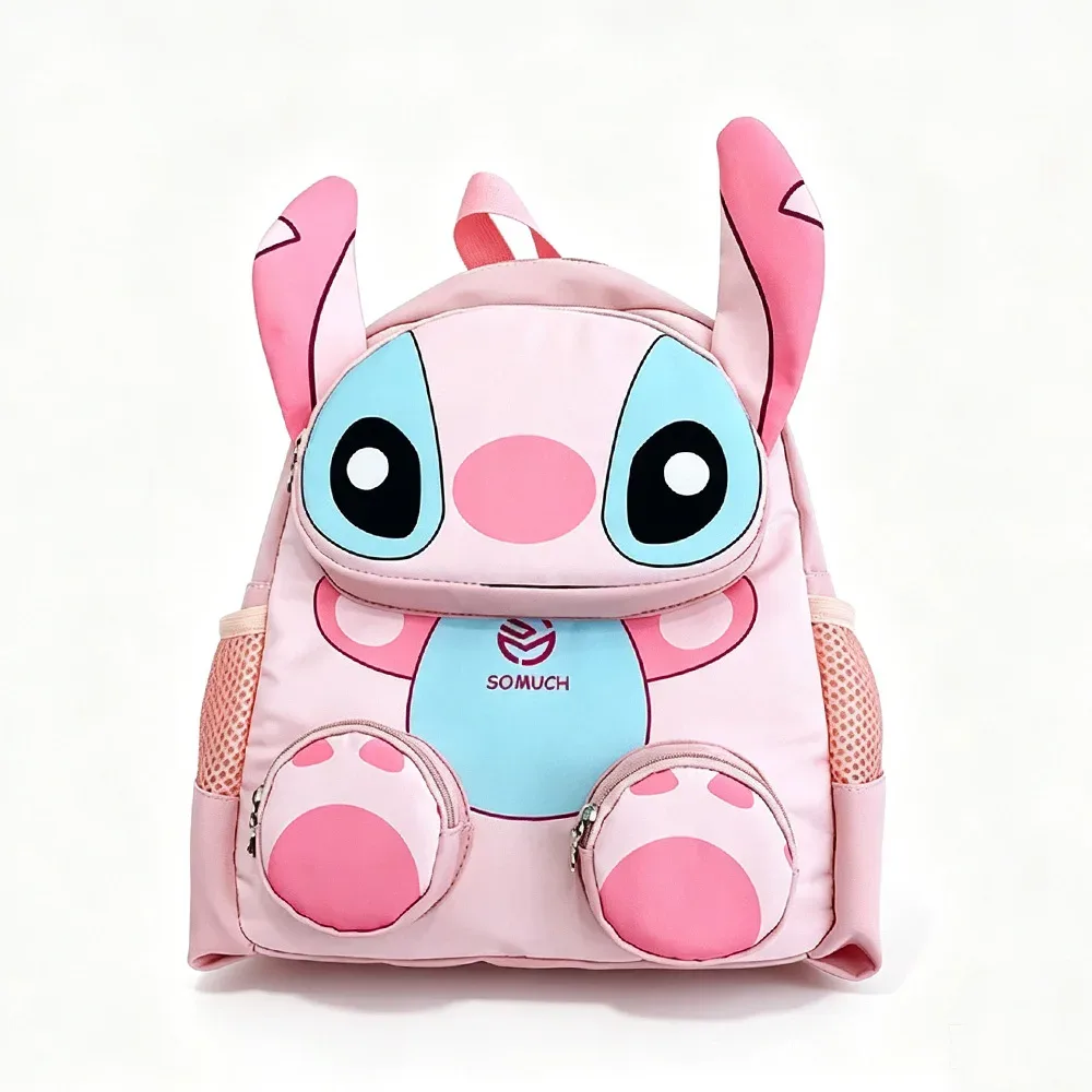 sac à dos en nylon coloré style dessin animé, pour loisirs et extérieur, sac de banlieue tendance à double bandoulière, fermeture éclair, design ludique