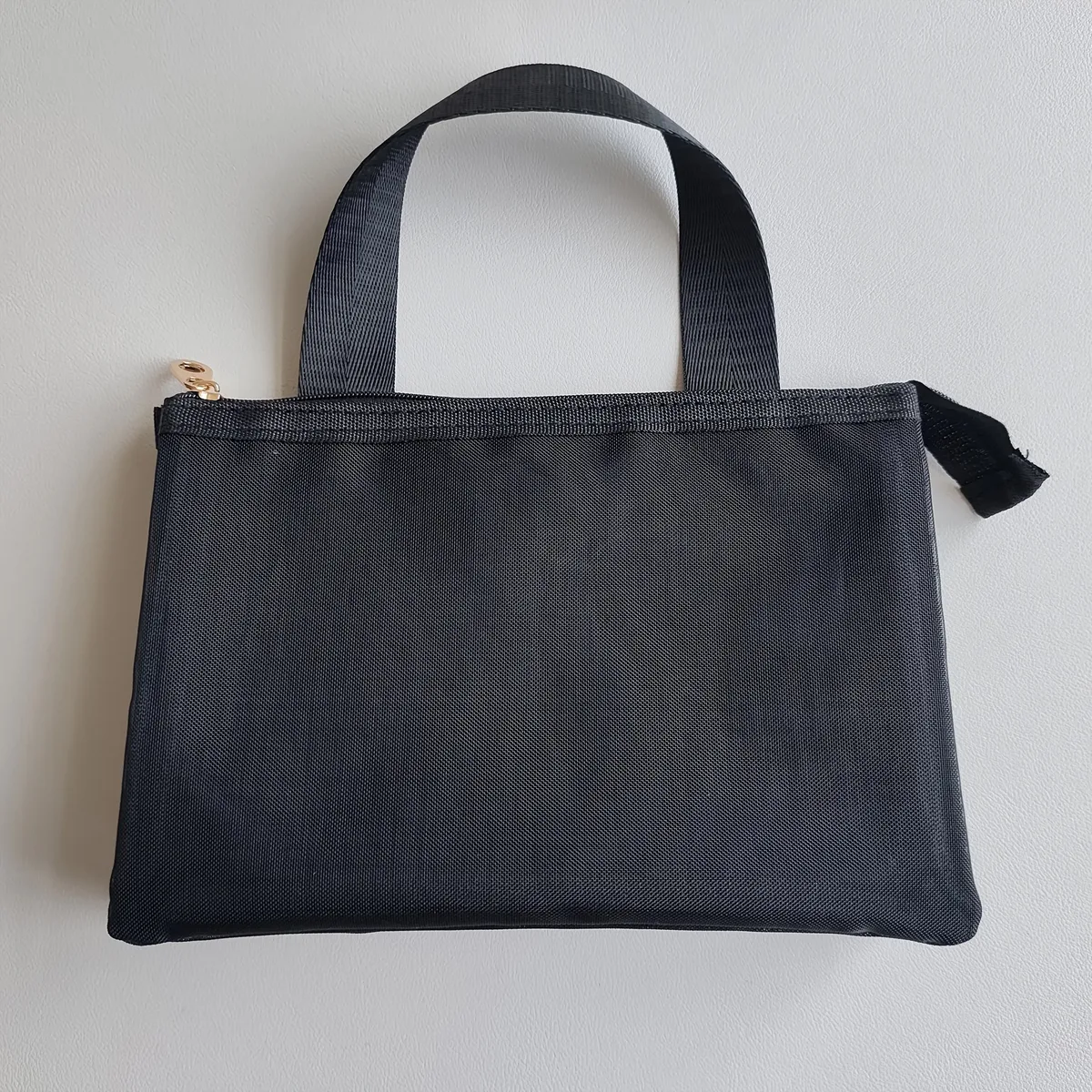 sac à cosmétiques transparent en maille à 3 couches de grande capacité, sac de rangement de voyage léger pour rouge à lèvres et articles de toilette, polyester durable, non imperméable, fermeture à glissière