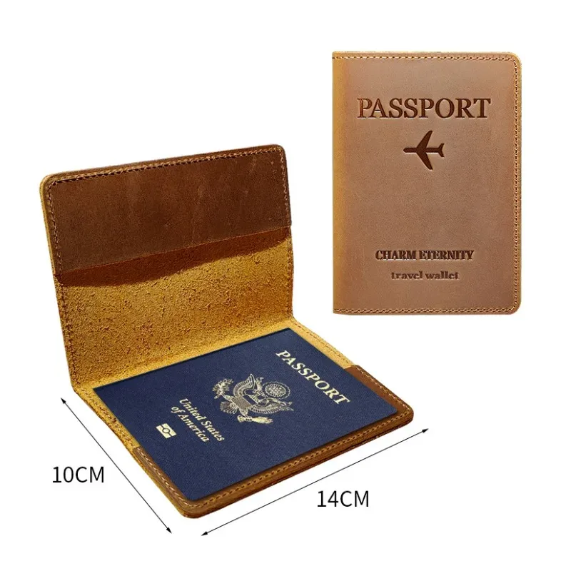 porte-passeport universel pour femmes et hommes, blocage rfid, étui de voyage fin, pochette en cuir véritable, housse de passeport, portefeuille de voyage