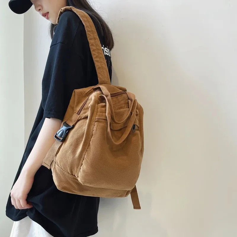 sac d'ordinateur haute capacité pour jeunes étudiants, sac à main en toile à la mode, sac à dos pour femmes pour le rangement de voyage