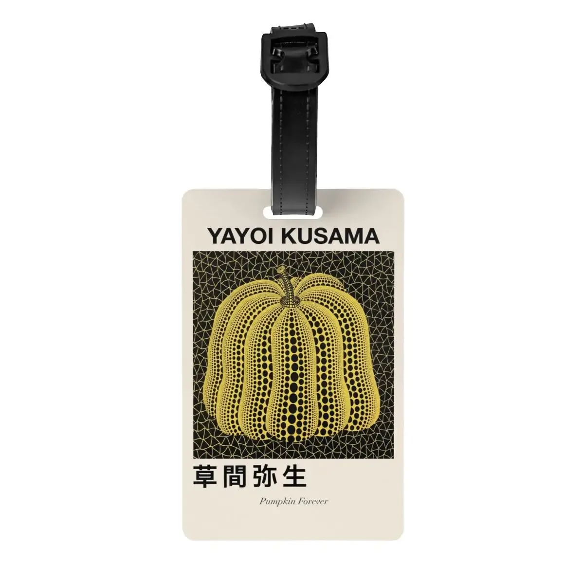 étiquette de bagage personnalisée yayoi kusama, peinture abstraite, protection de la vie privée, étiquettes de bagage, sac de voyage, valise attro