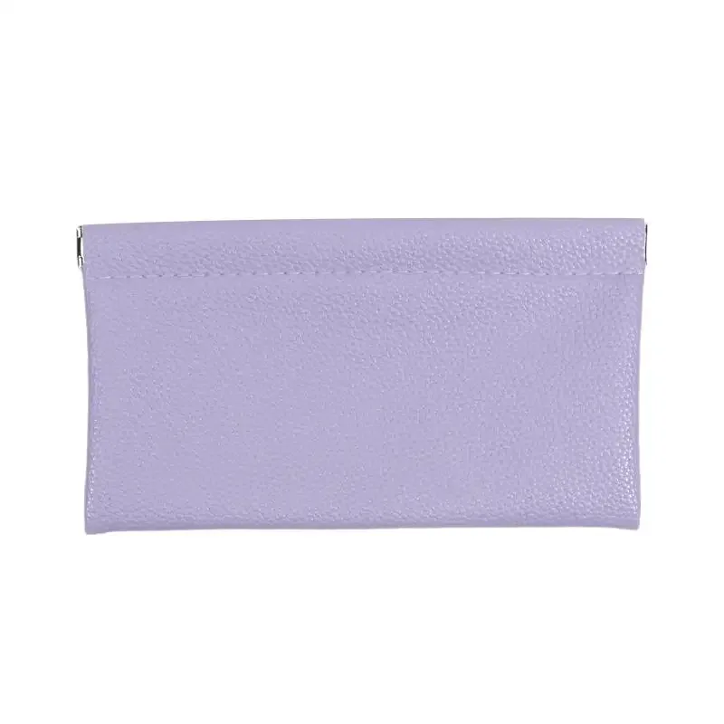 portefeuille long en cuir pu première couche, couleur unie, à fermeture automatique, pour passeport, permis de conduire, documents, câble de données et trousse à cosmétiques