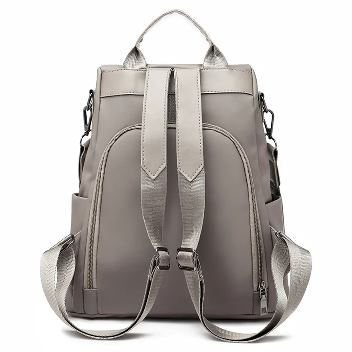 sac à dos antivol en tissu oxford pour femmes, fermeture éclair cachée au dos, design doux, adapté au travail quotidien et aux voyages