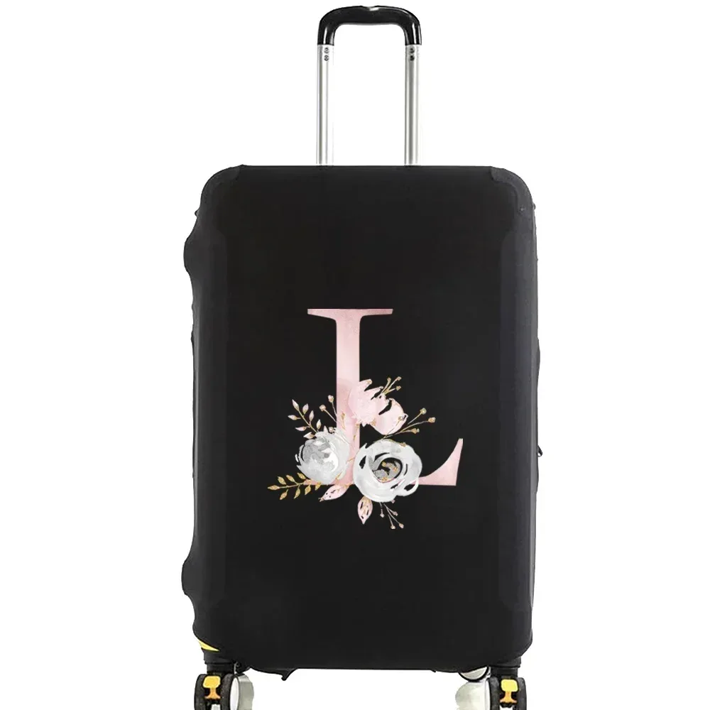 housse de protection élastique épaisse pour bagages, housse anti-poussière, anti-rayures, housse de valise, combinaison à fermeture éclair pour sac de 18 à 32 pouces, série fleur rose