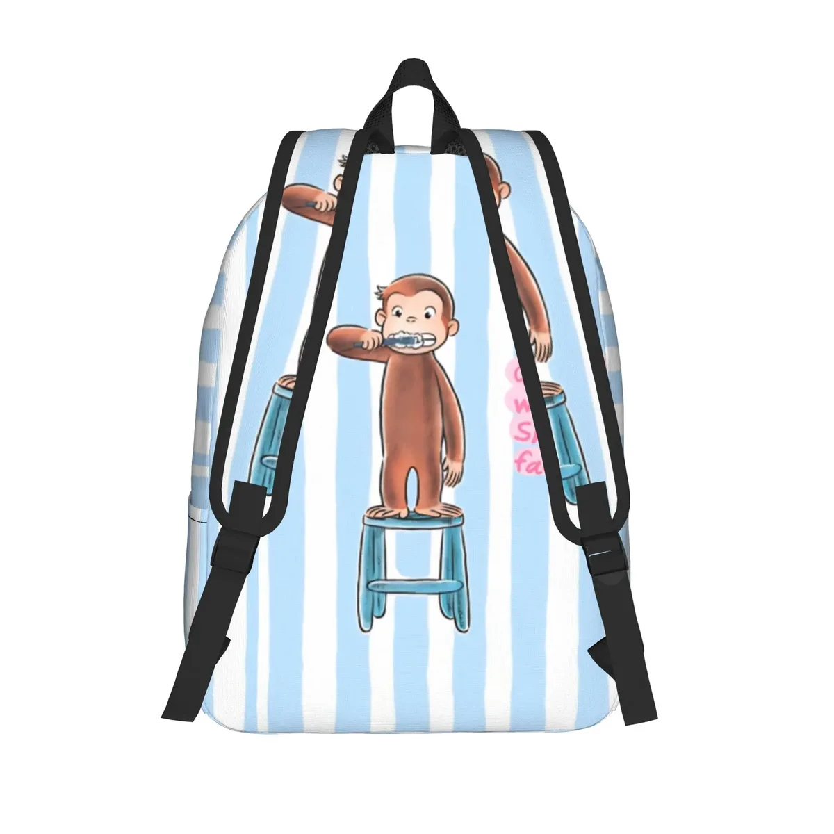 sac à dos curious george en toile pour hommes et femmes, sac à dos mignon pour étudiants, randonnée, voyage, collège, durable