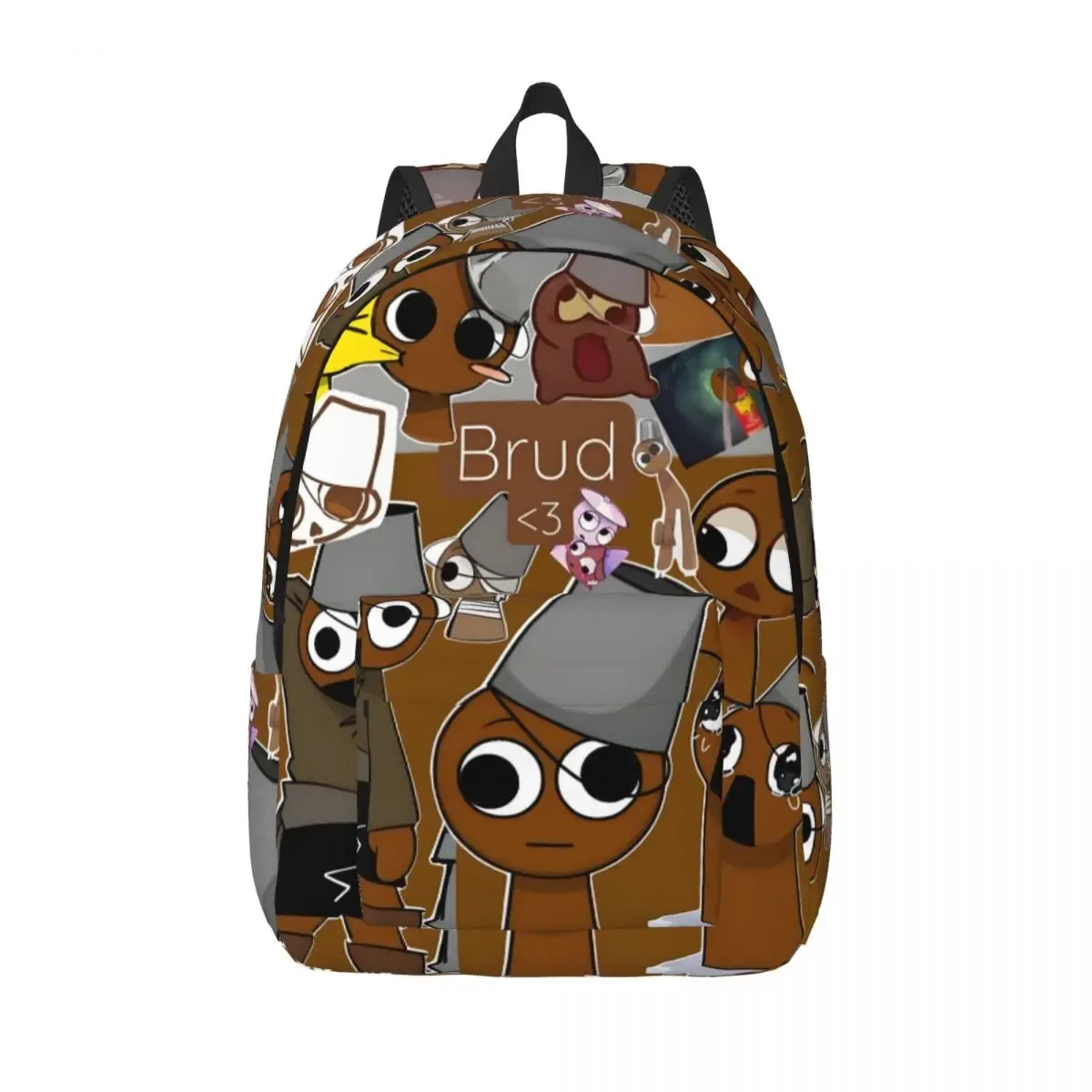 dessin animé personnalisé sprunki toile sac à dos femmes hommes sac à dos décontracté pour les sacs d'université d'école