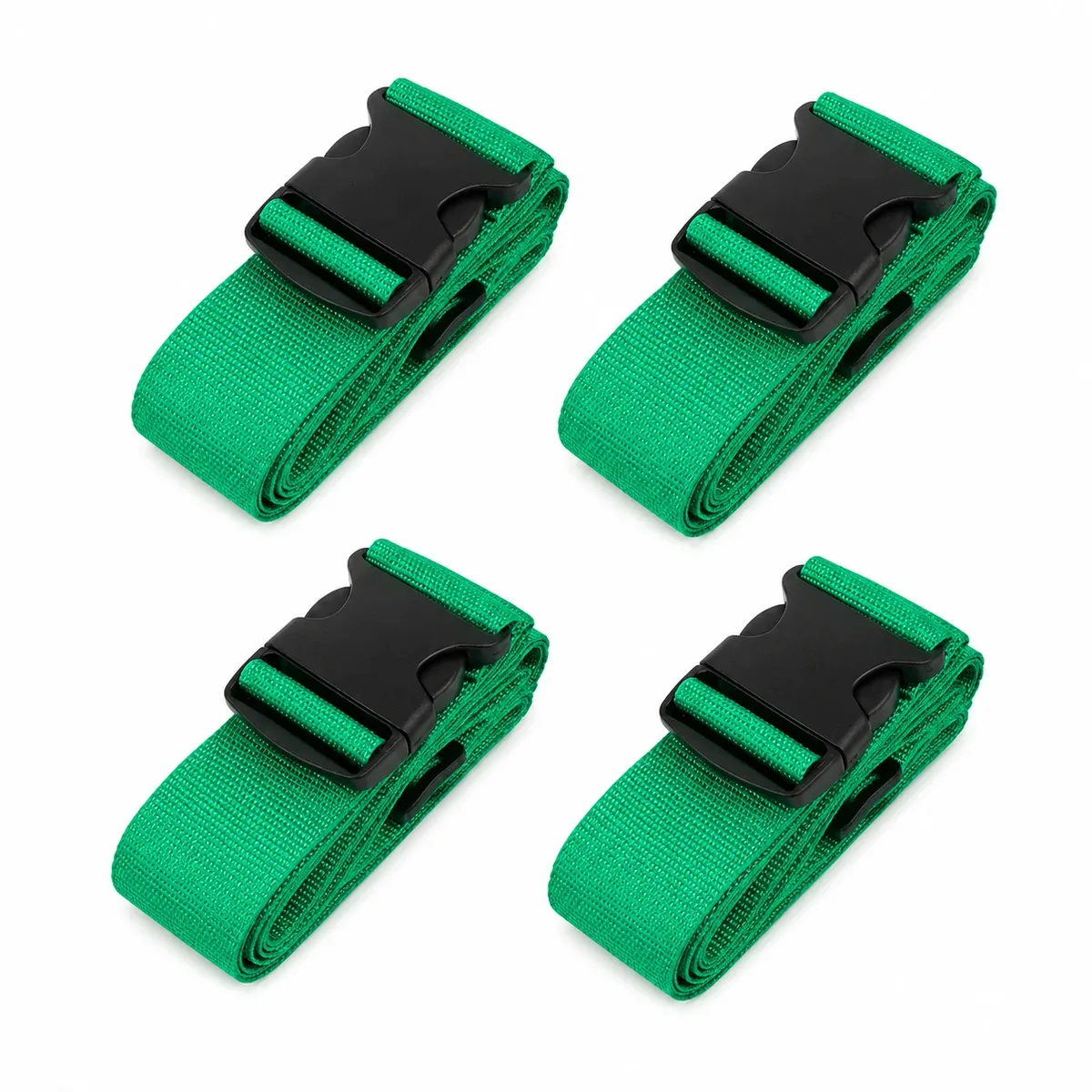 sangles de bagages réglables (4 pièces) – ceintures de valise en sangle avec boucle de sécurité pour valises de 20 à 32 pouces – accessoires de voyage