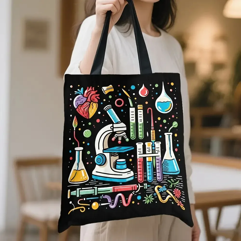 sac fourre-tout sur le thème de l'adn, sac à main pour les trajets quotidiens, avec adn, cadeau scientifique pour les sorties décontractées, sac à bandoulière pour usage quotidien, 1 pièce