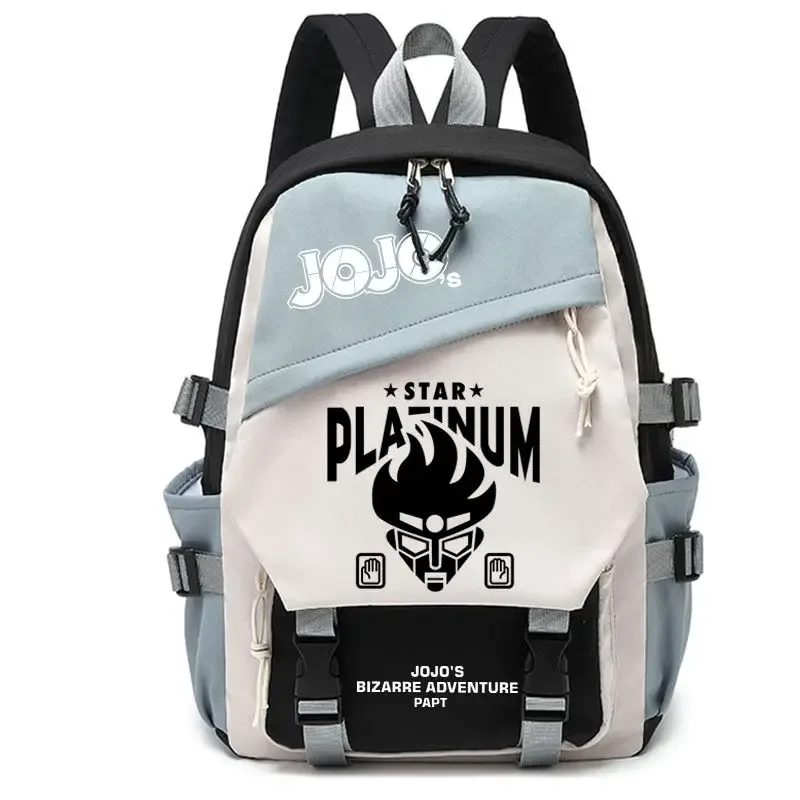 kujō jōtarō anime jojo's bizarre adventure sac à dos étudiant sac d'école toile adolescents sac à dos de voyage en plein air cadeau de mode