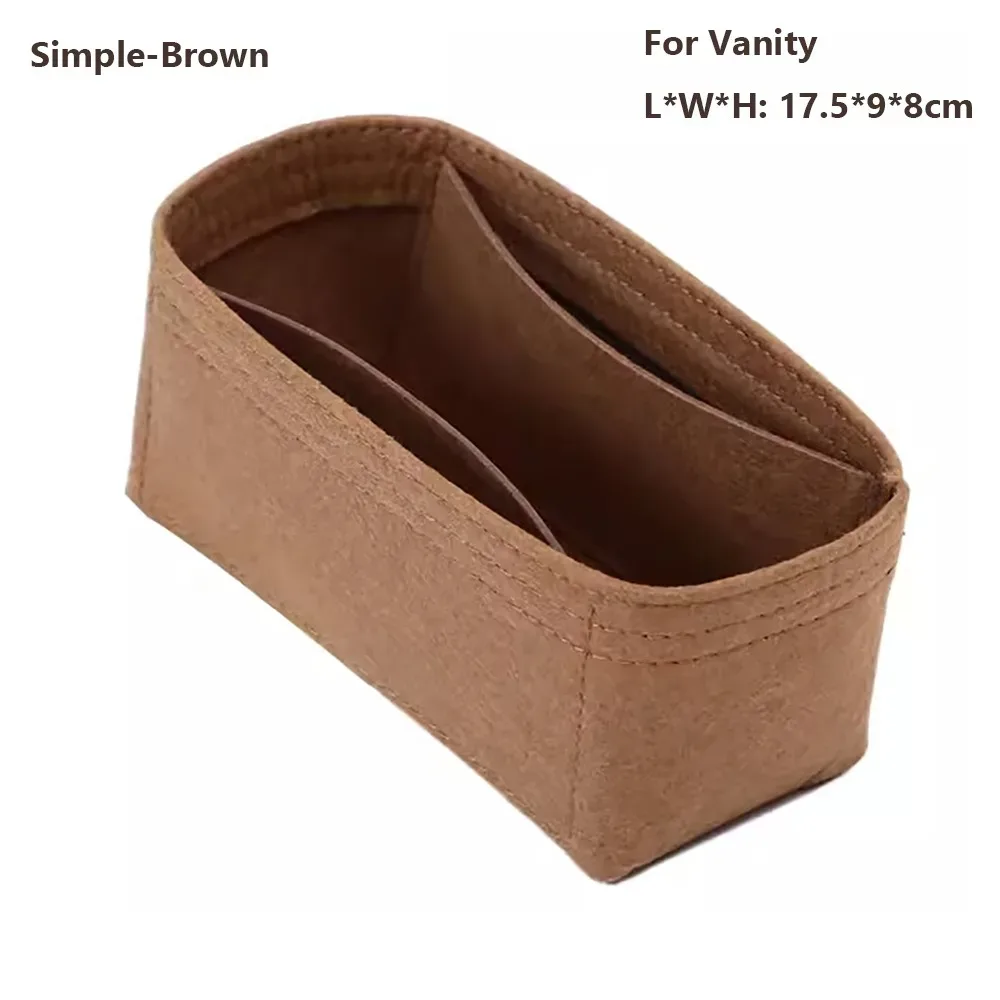 organisateur de sac à main en feutre, insert de rangement portable pour sacs lv nice nano/mini/bb/vanity